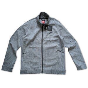 NIKE Tech Men’s Knit Zip Up Jacket  Gray size large
